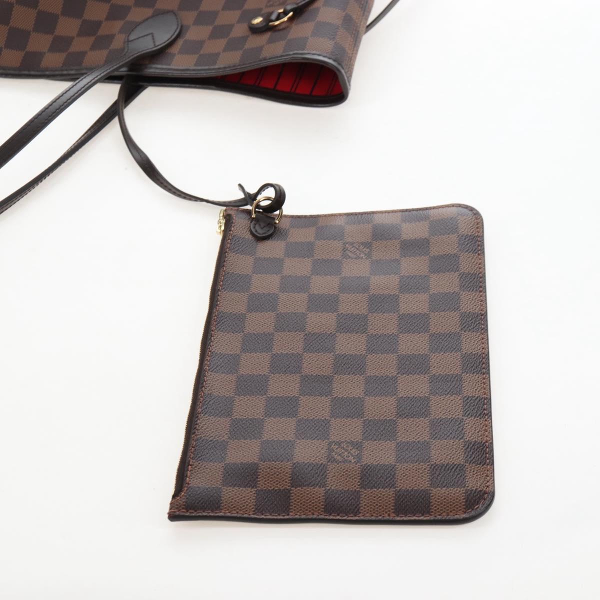 LOUIS VUITTON Damier Ebene Neverfull MM Tote Bag N51105 LV Auth am12828SAM