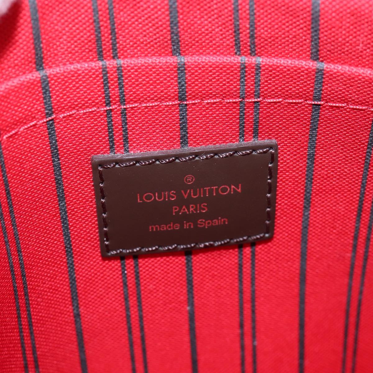 LOUIS VUITTON Damier Ebene Neverfull MM Tote Bag N51105 LV Auth am12828SAM