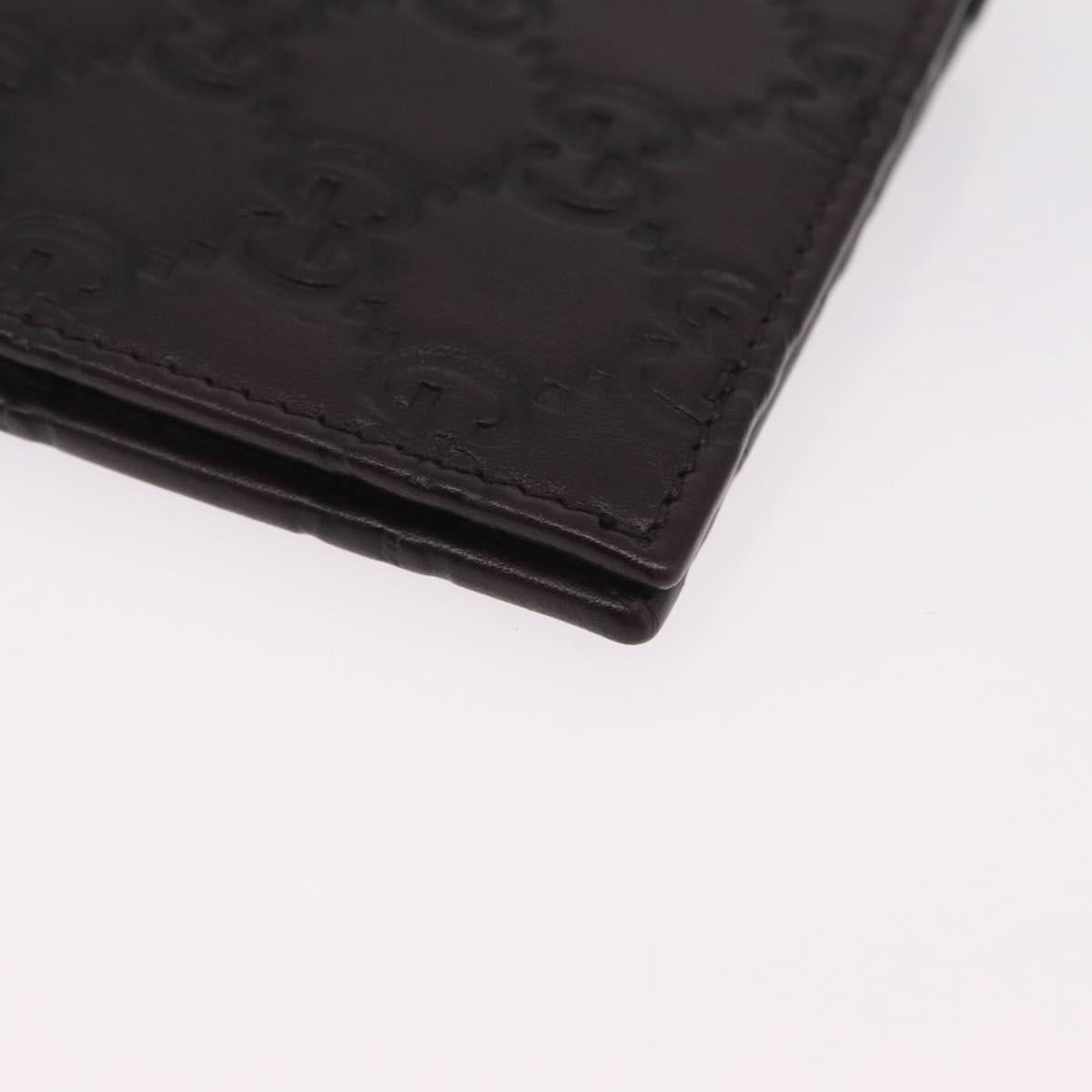 GUCCI GuccissimaGG Passport Case Leather Brown 154694 Auth am12836M