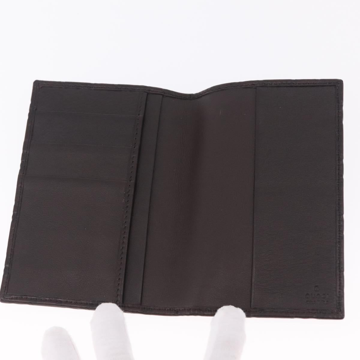 GUCCI GuccissimaGG Passport Case Leather Brown 154694 Auth am12836M