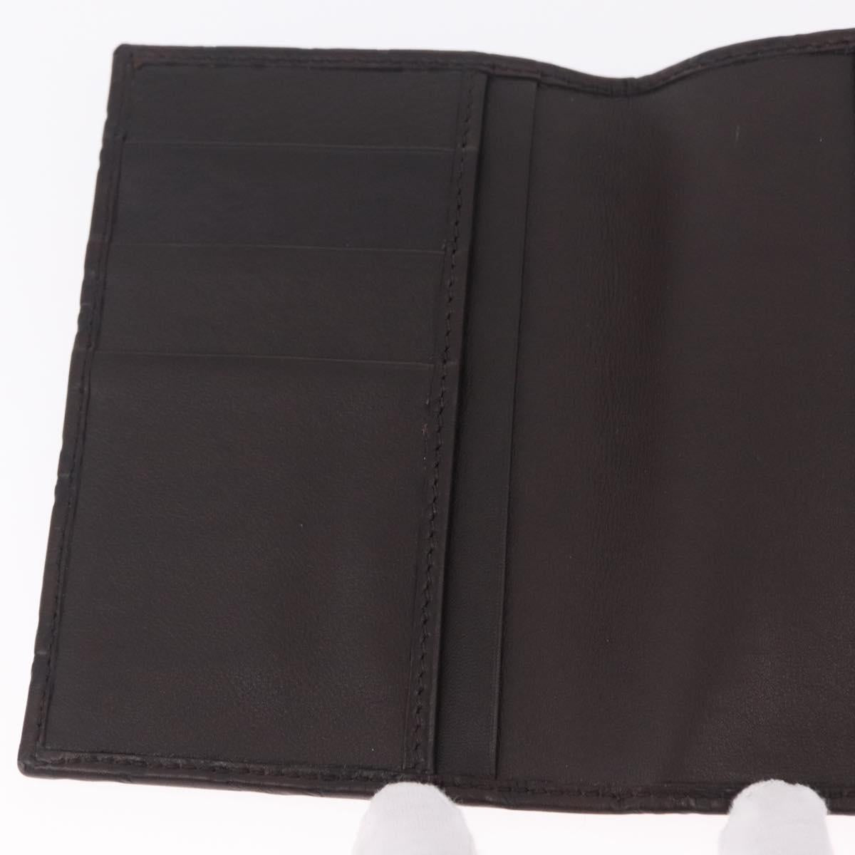 GUCCI GuccissimaGG Passport Case Leather Brown 154694 Auth am12836M