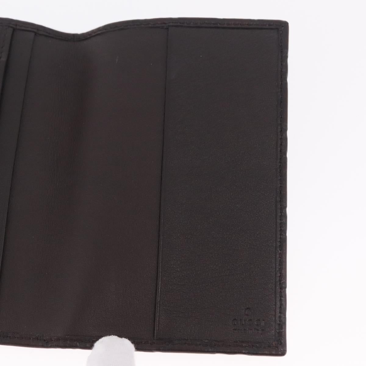 GUCCI GuccissimaGG Passport Case Leather Brown 154694 Auth am12836M