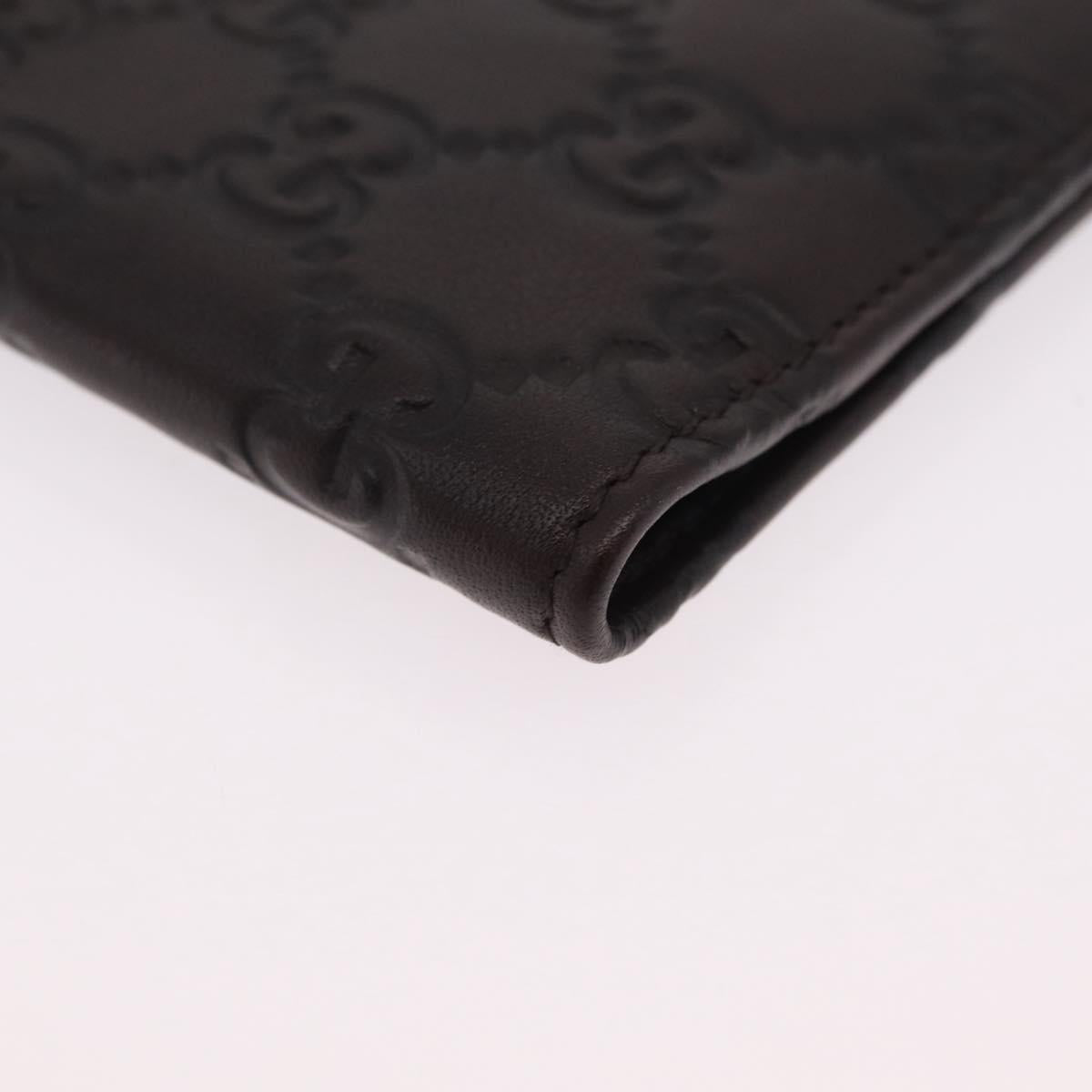GUCCI GuccissimaGG Passport Case Leather Brown 154694 Auth am12836M