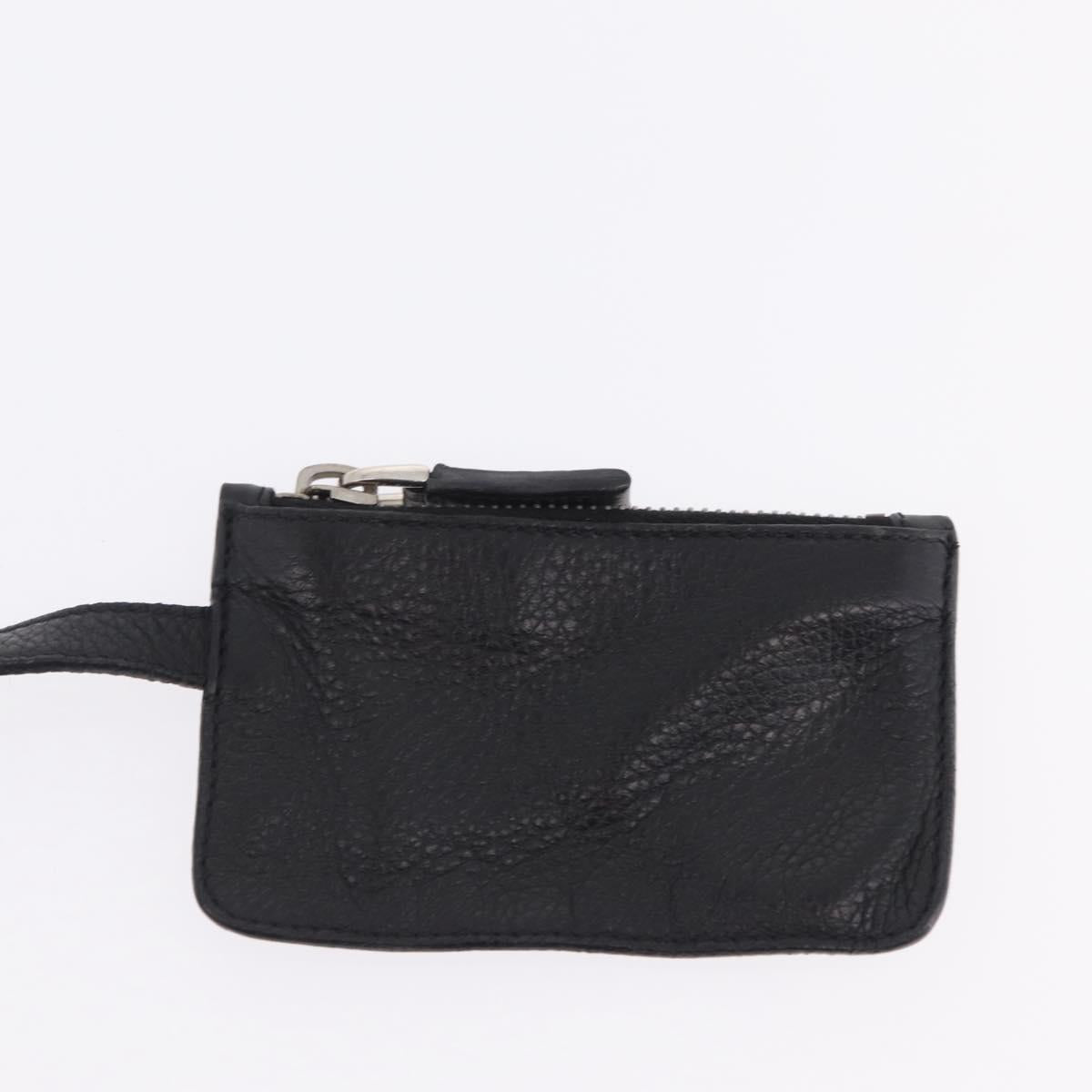 PRADA Shoulder Hand Bag Leather Black Silver Auth am12841V