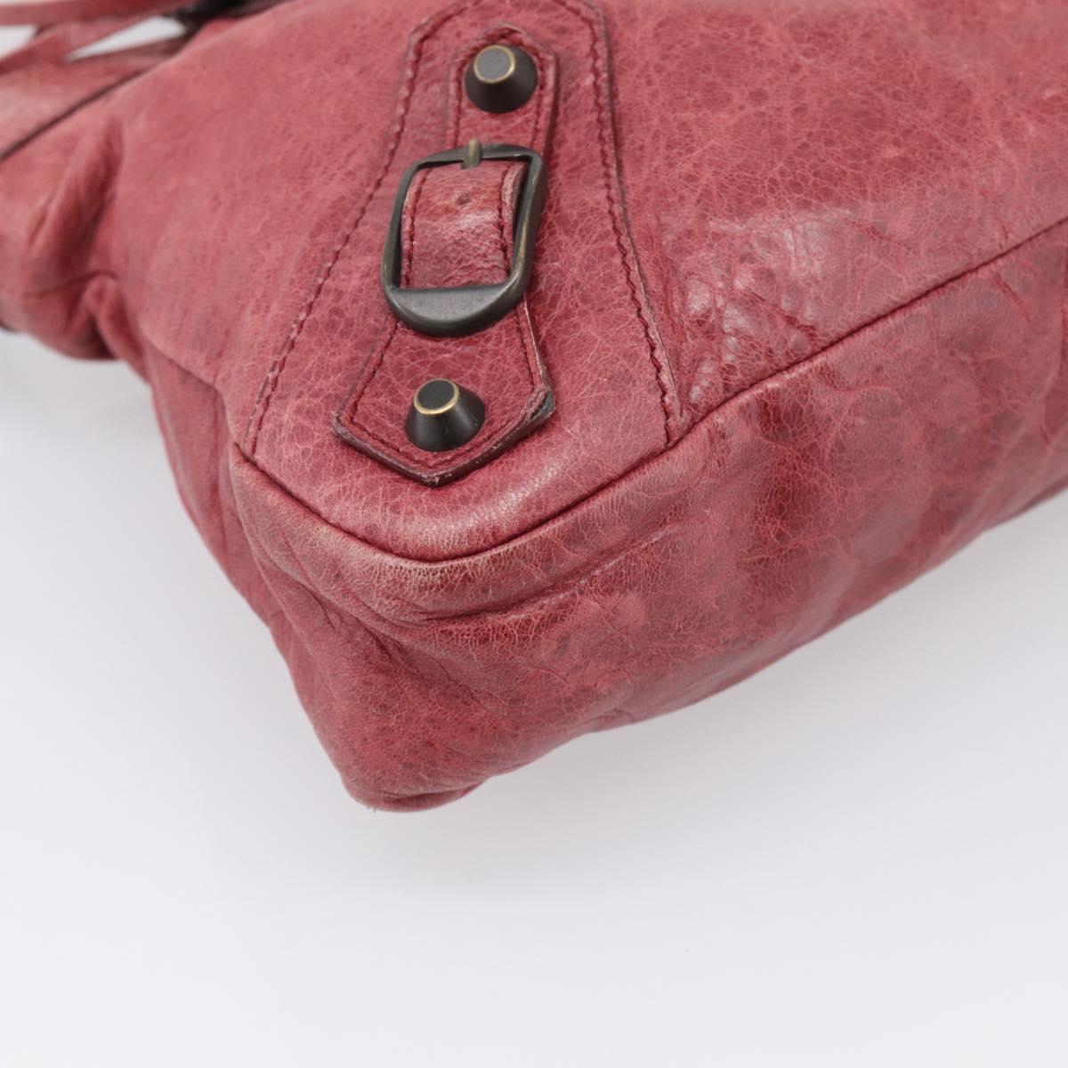 Balenciaga The First Hand Bag Leather 2way Red 103208 Auth am12886V