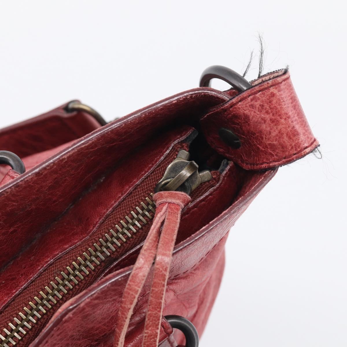 Balenciaga The First Hand Bag Leather 2way Red 103208 Auth am12886V