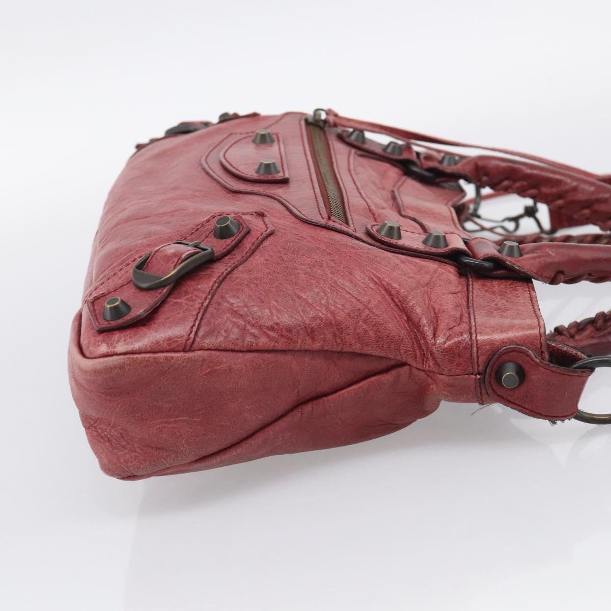 Balenciaga The First Hand Bag Leather 2way Red 103208 Auth am12886V