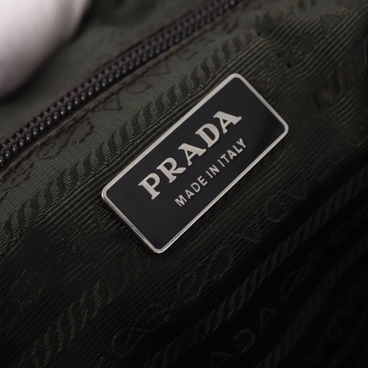 PRADA Mini Boston Bag Boston Bag Leather 2way Brown Silver B11075 Auth am12907A