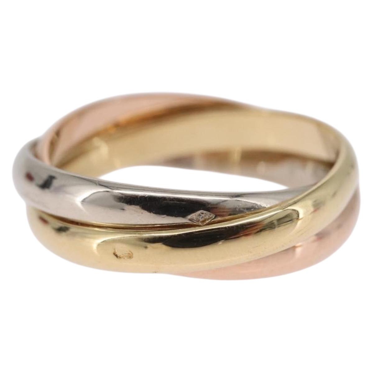 Cartier Trinity Ring 18K Gold (750) Silver Auth am12921SM
