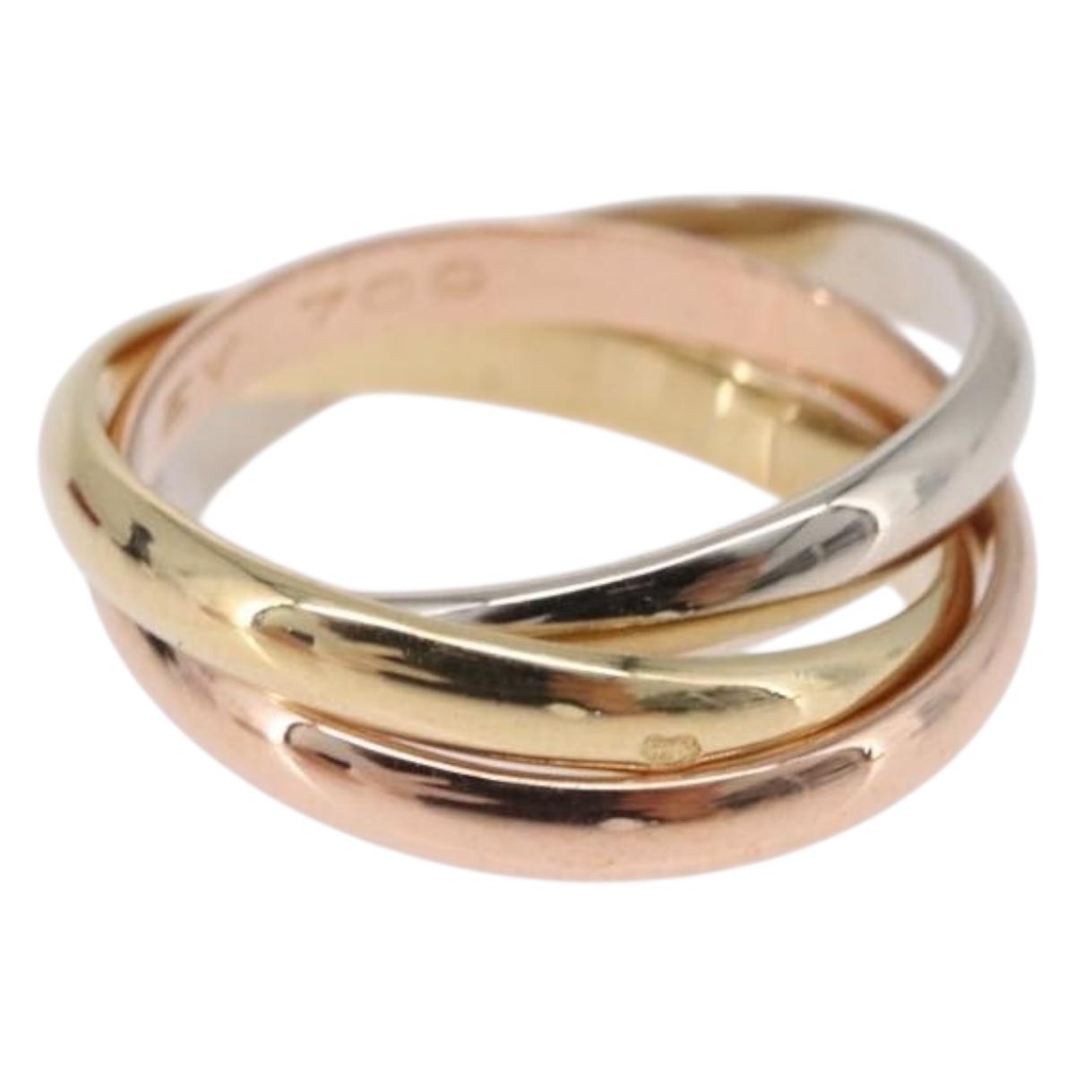 Cartier Trinity Ring 18K Gold (750) Silver Auth am12922SM
