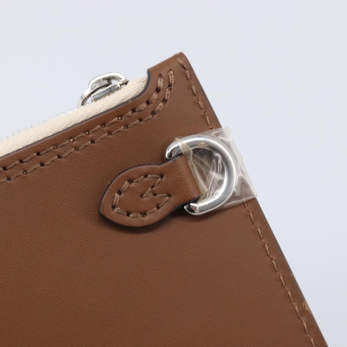 LOUIS VUITTON Mahina PM Pouch Leather Brown LV Auth am12934V