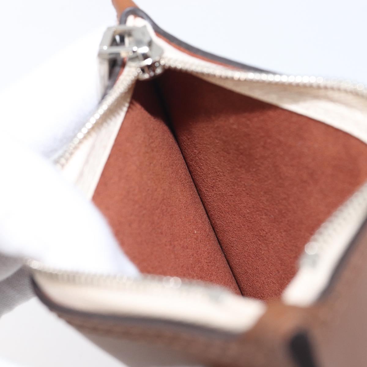 LOUIS VUITTON Mahina PM Pouch Leather Brown LV Auth am12934V