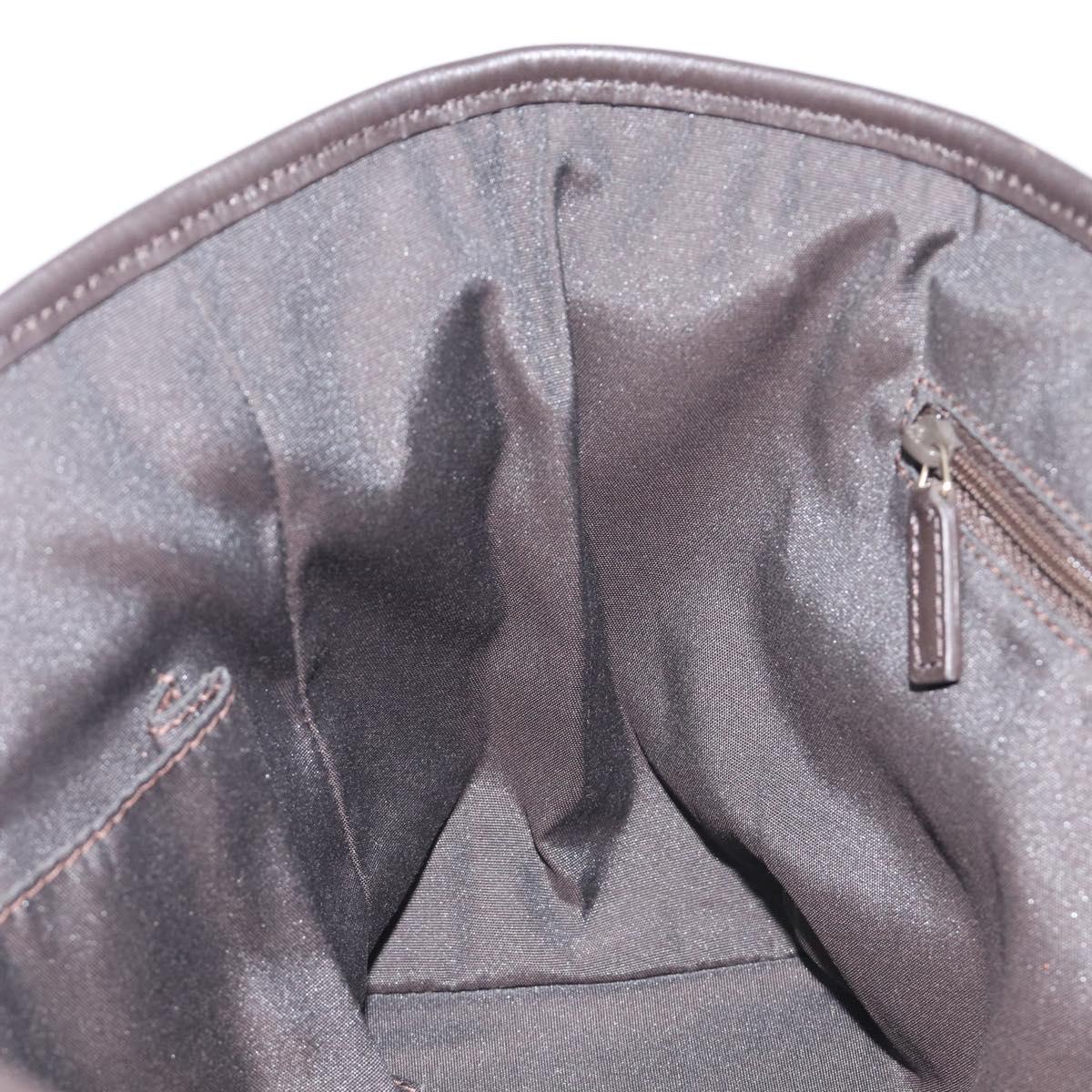 GUCCI GG Canvas Hand Bag Gold Brown 257249 Auth am12939V