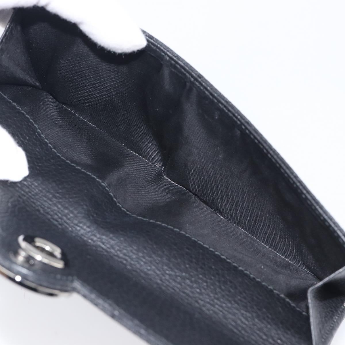 GUCCI GG Canvas Long Wallet Nylon Black Silver 231835 Auth am12944V