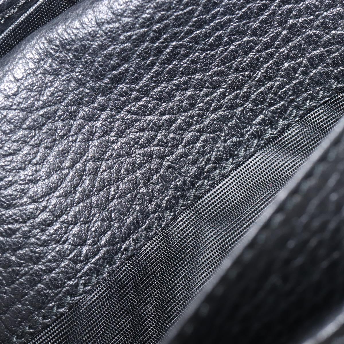 GUCCI GG Canvas Long Wallet Nylon Black Silver 231835 Auth am12944V