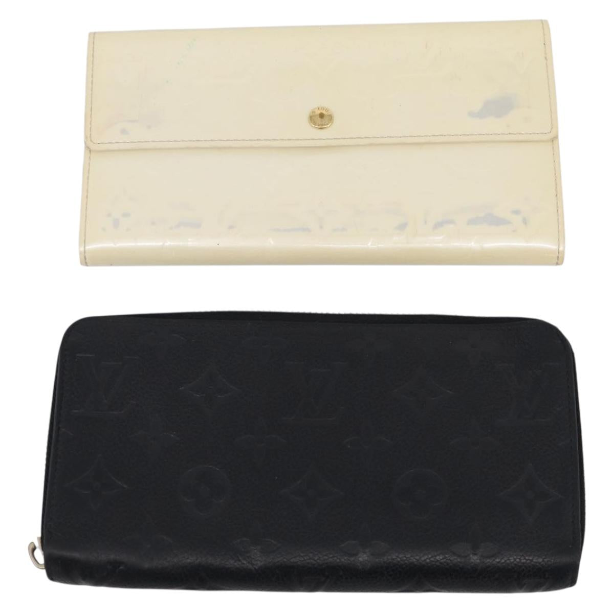 LOUIS VUITTON Vernis Epi Wallet Leather Patent leather 4 Set LV Auth am12955