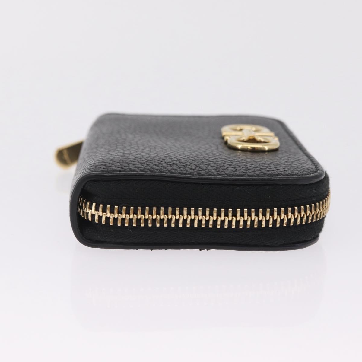 Salvatore Ferragamo Gancini Coin Purse Taurillon Leather Black Auth am12960V