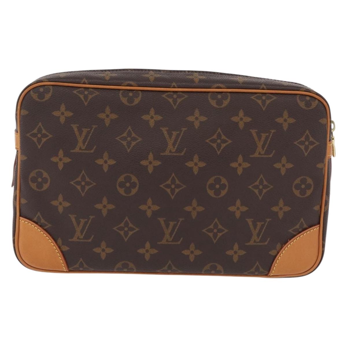 LOUIS VUITTON Monogram Compiegne 28 Clutch Bag M51845 LV Auth am12970A