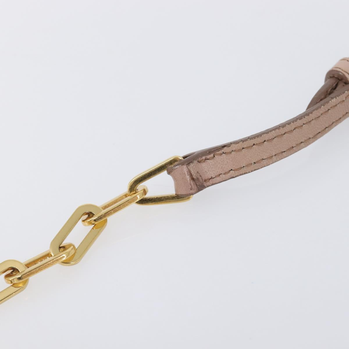 Miu Miu Matelasse Chain Shoulder Bag Leather Pink Gold RTC540 Auth am12975V