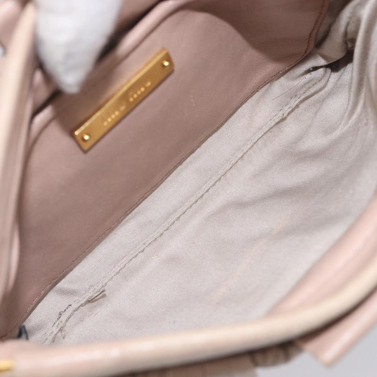 Miu Miu Matelasse Chain Shoulder Bag Leather Pink Gold RTC540 Auth am12975V