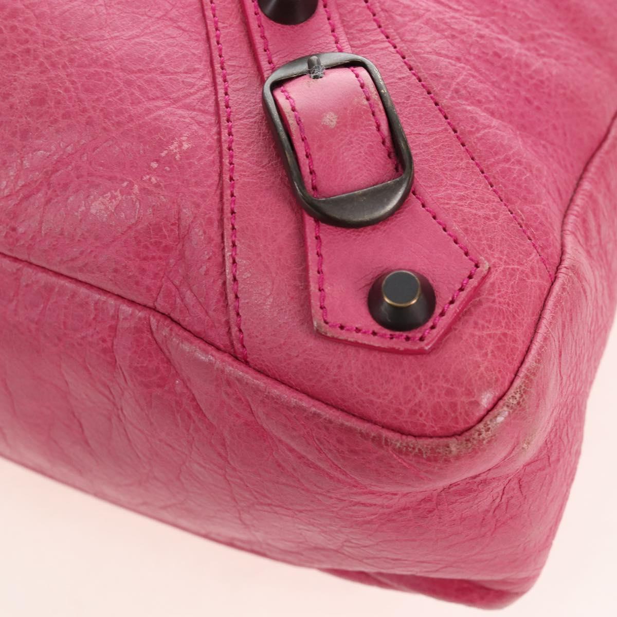 Balenciaga The Town Hand Bag Leather 2way Pink 240579 Auth am12986V