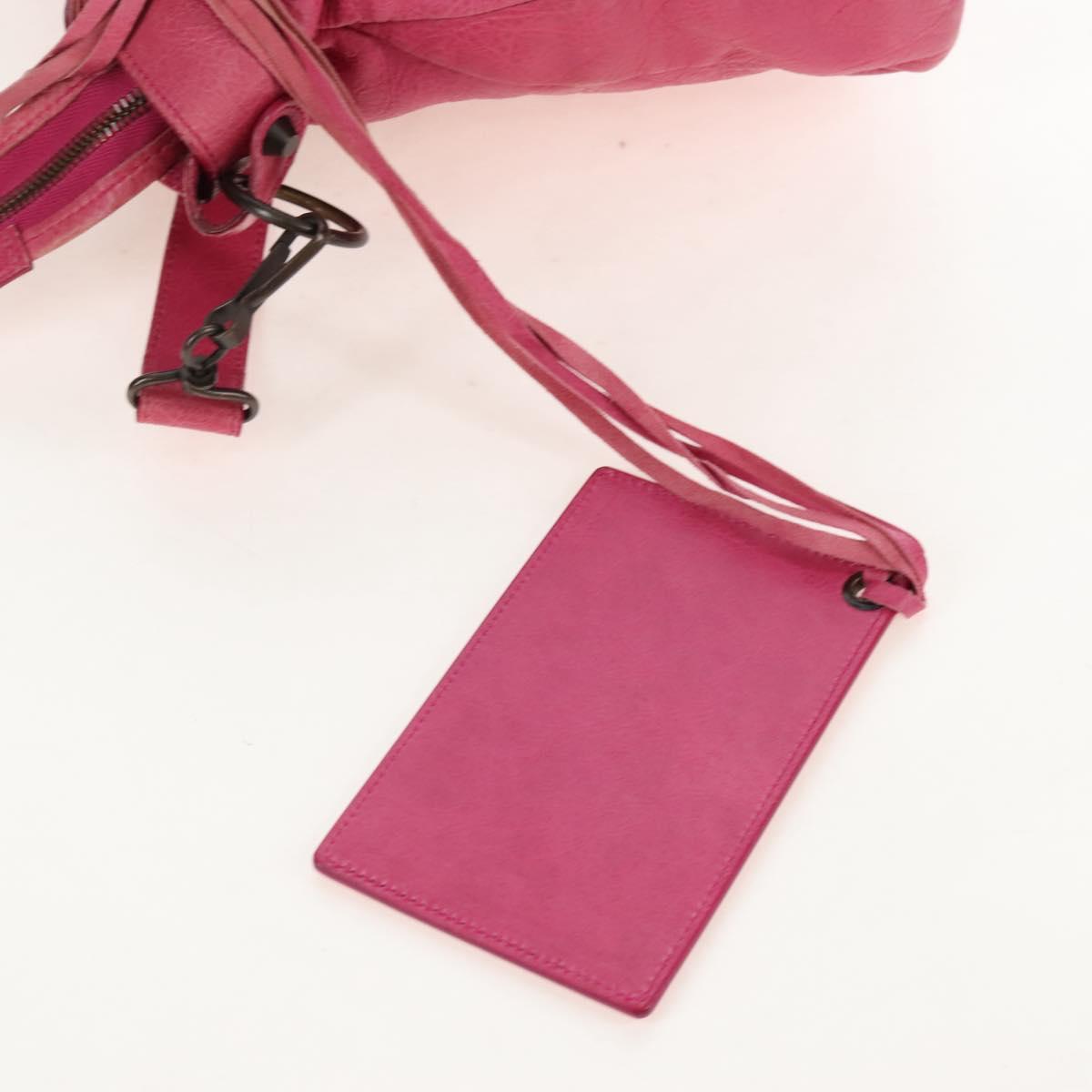 Balenciaga The Town Hand Bag Leather 2way Pink 240579 Auth am12986V