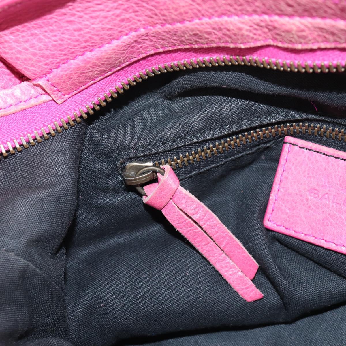 Balenciaga The Town Hand Bag Leather 2way Pink 240579 Auth am12986V