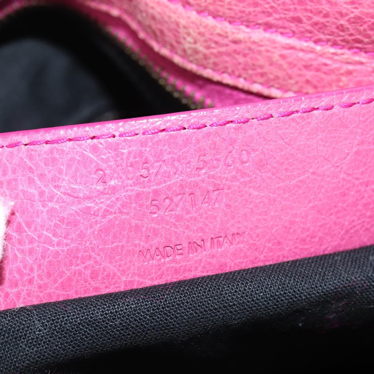 Balenciaga The Town Hand Bag Leather 2way Pink 240579 Auth am12986V