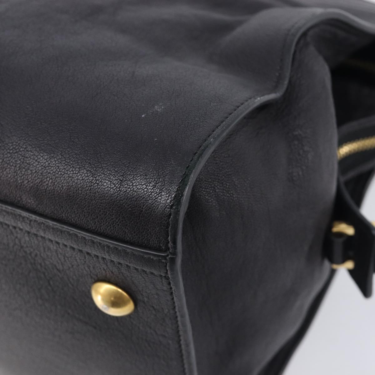 Saint Laurent Cabas Hand Bag Leather 2way Black Gold 311220 Auth am12987V