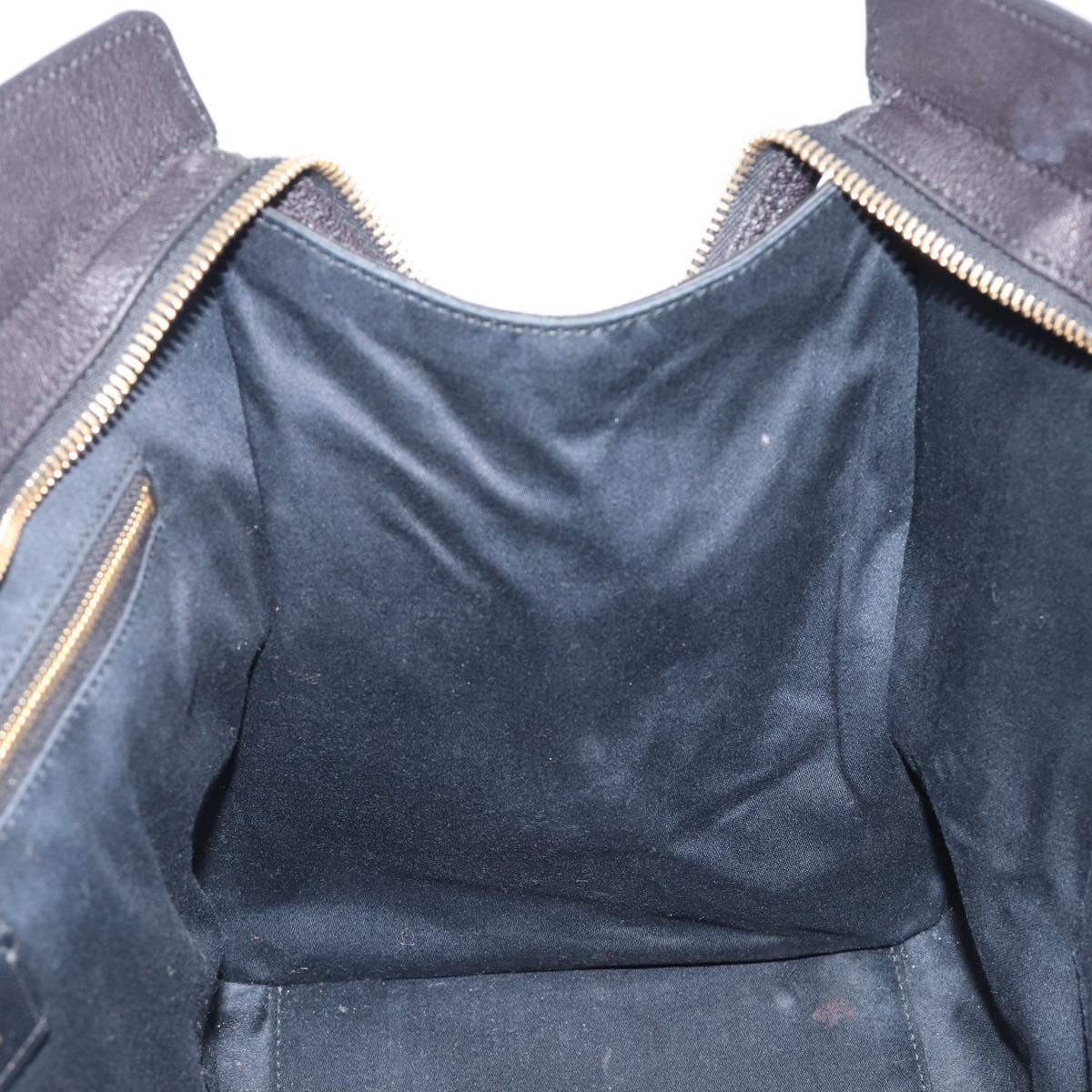 Saint Laurent Cabas Hand Bag Leather 2way Black Gold 311220 Auth am12987V