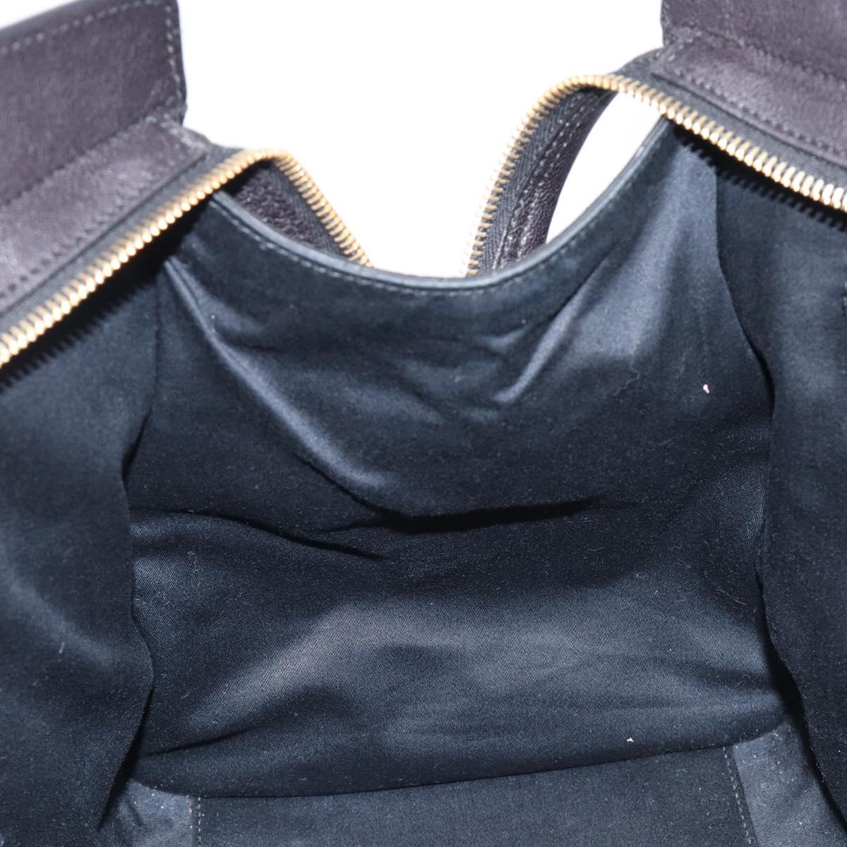 Saint Laurent Cabas Hand Bag Leather 2way Black Gold 311220 Auth am12987V