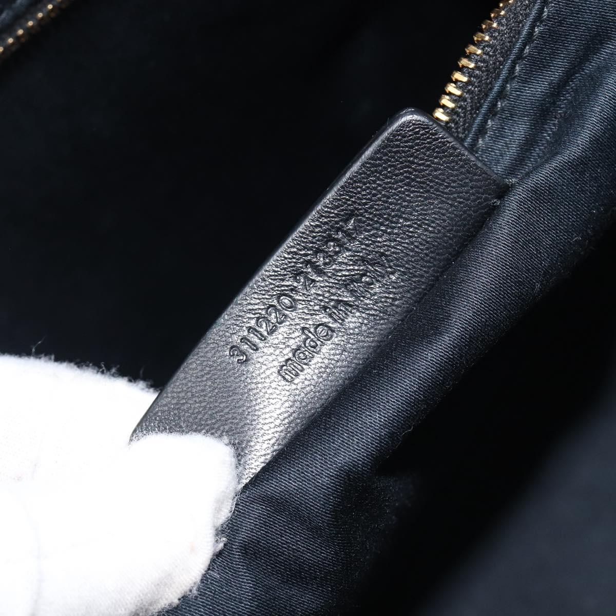 Saint Laurent Cabas Hand Bag Leather 2way Black Gold 311220 Auth am12987V