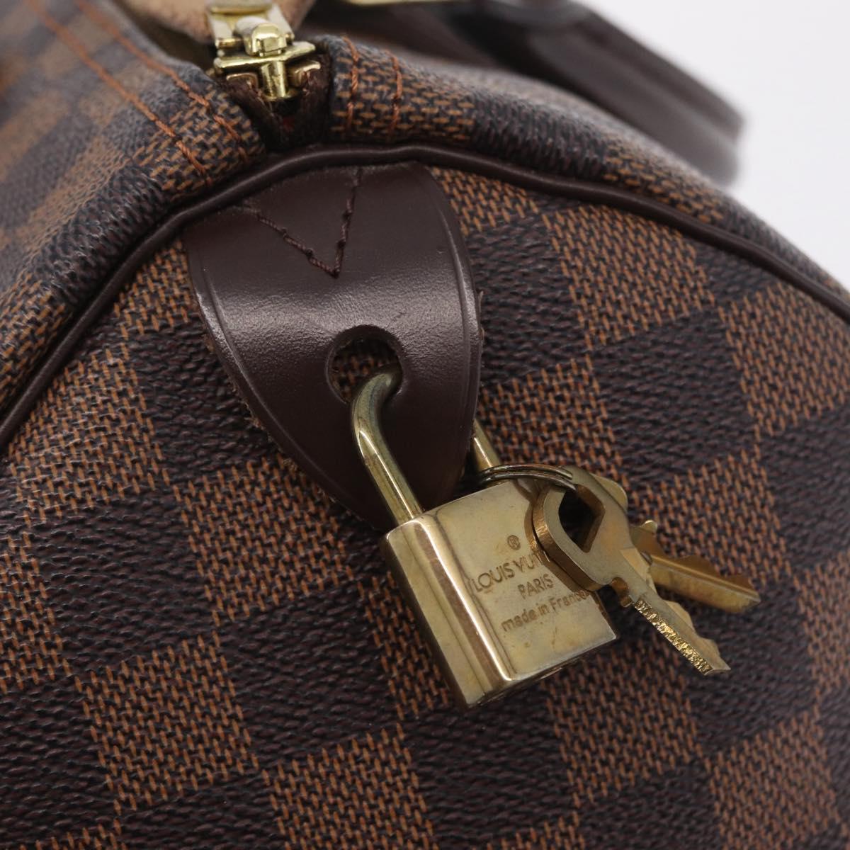 LOUIS VUITTON Damier Ebene Speedy 30 Hand Bag N41364 LV Auth am12994V