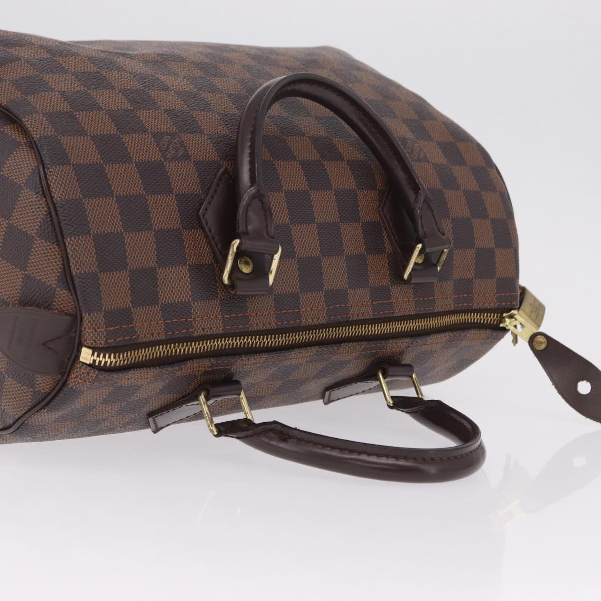 LOUIS VUITTON Damier Ebene Speedy 30 Hand Bag N41364 LV Auth am12994V