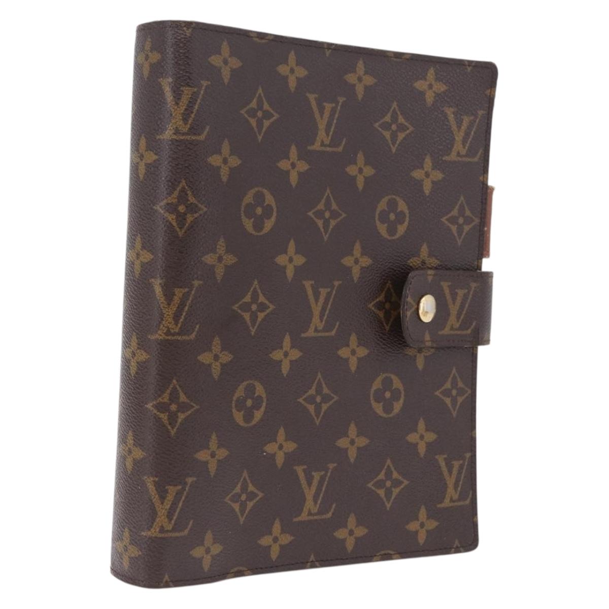 LOUIS VUITTON Monogram Agenda GM Day Planner Cover R20006 LV Auth am13005