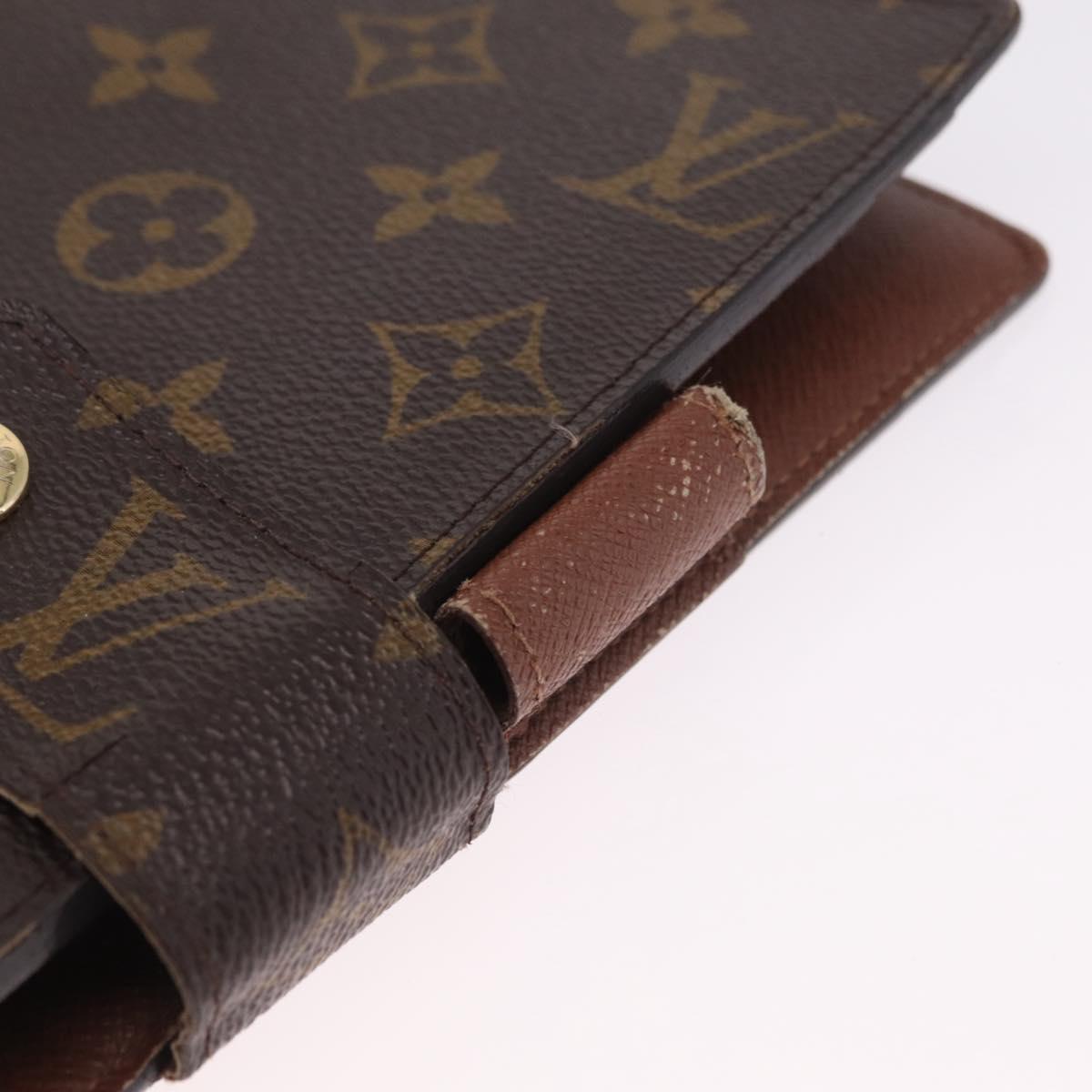 LOUIS VUITTON Monogram Agenda GM Day Planner Cover R20006 LV Auth am13005