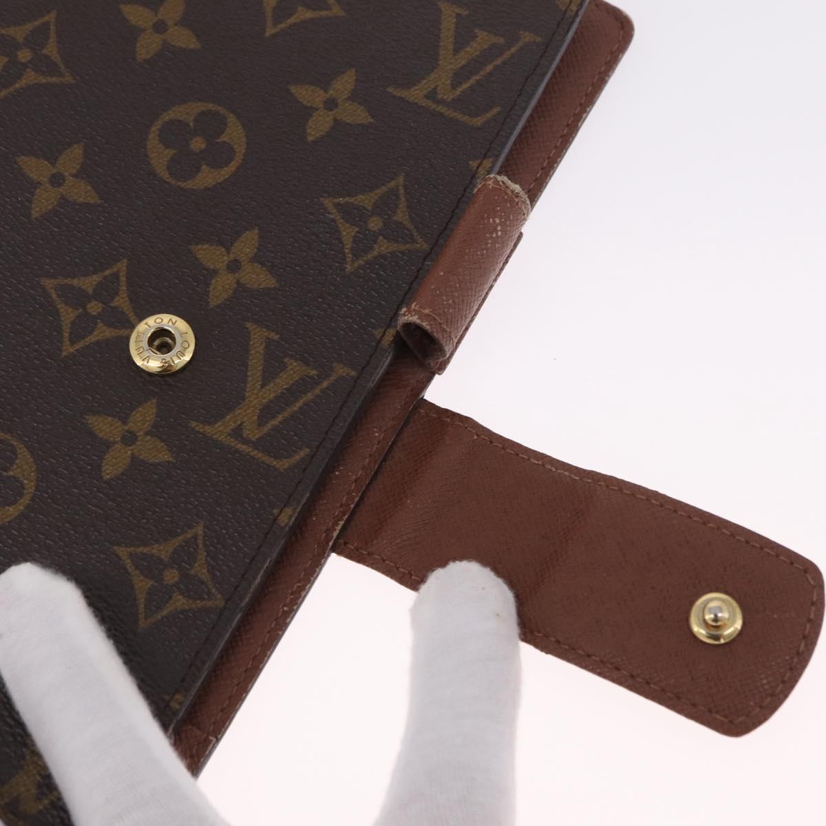 LOUIS VUITTON Monogram Agenda GM Day Planner Cover R20006 LV Auth am13005