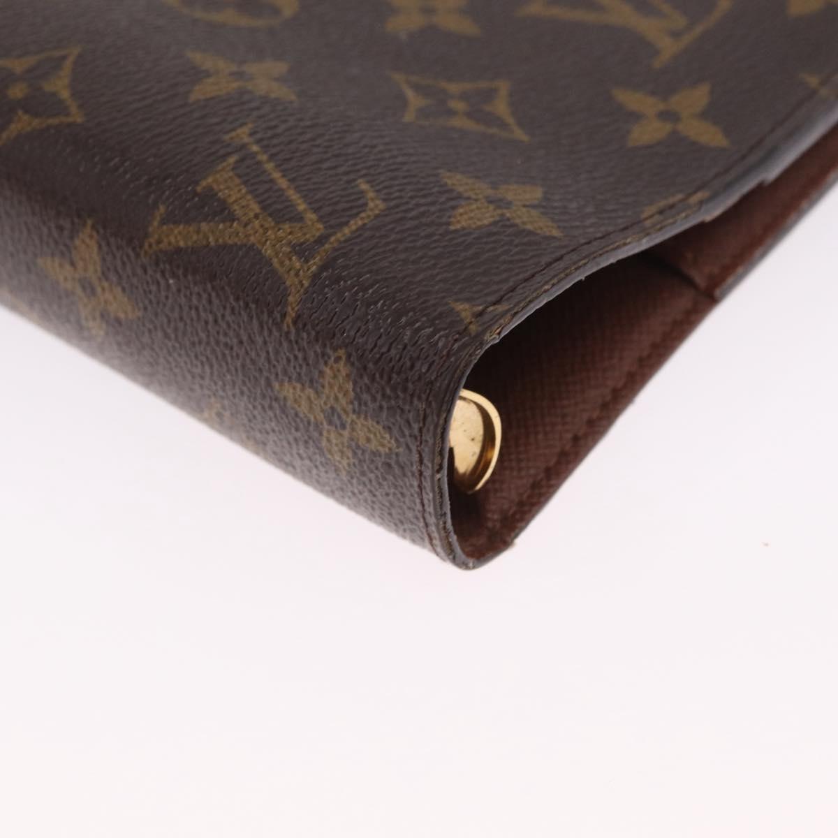 LOUIS VUITTON Monogram Agenda GM Day Planner Cover R20006 LV Auth am13005