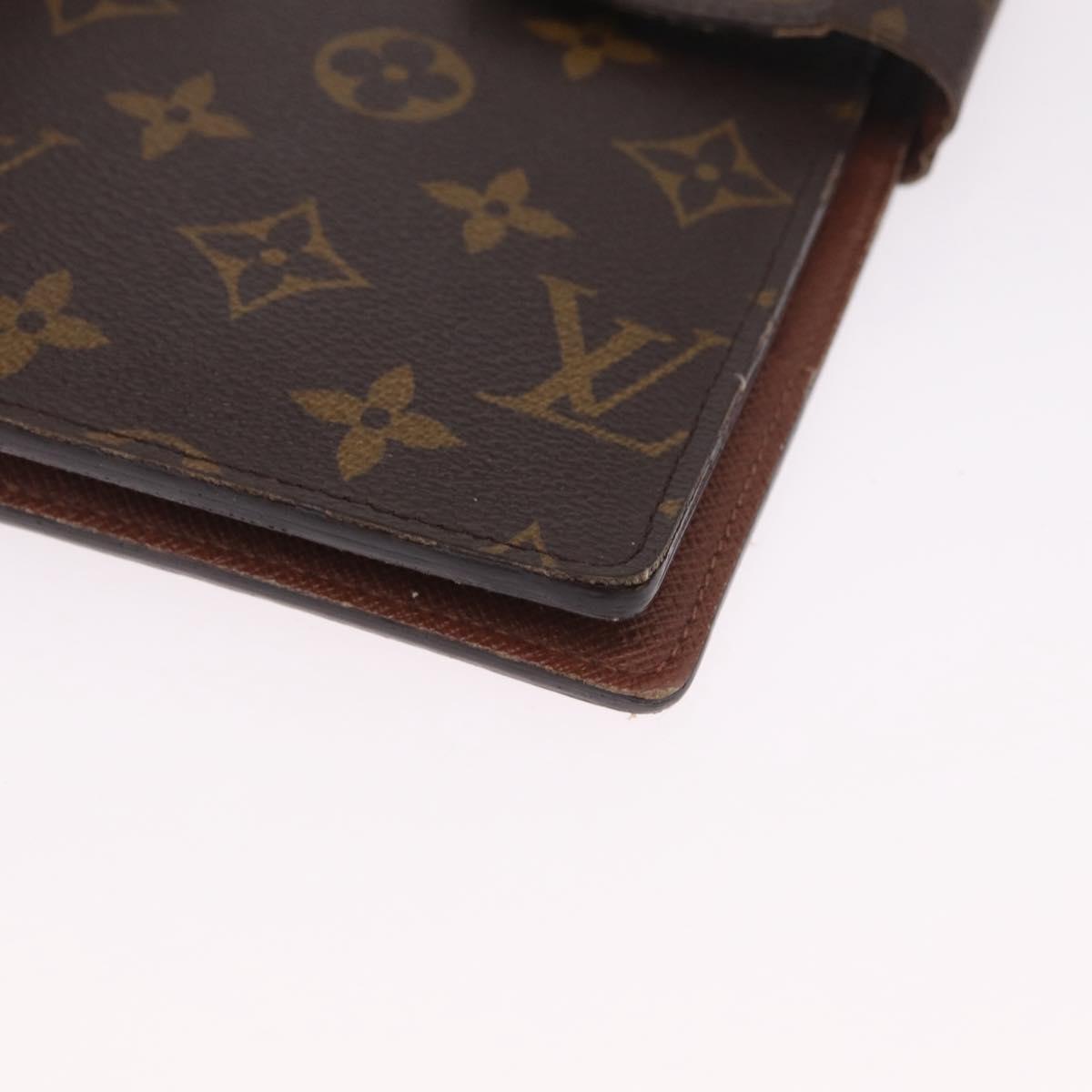 LOUIS VUITTON Monogram Agenda GM Day Planner Cover R20006 LV Auth am13005