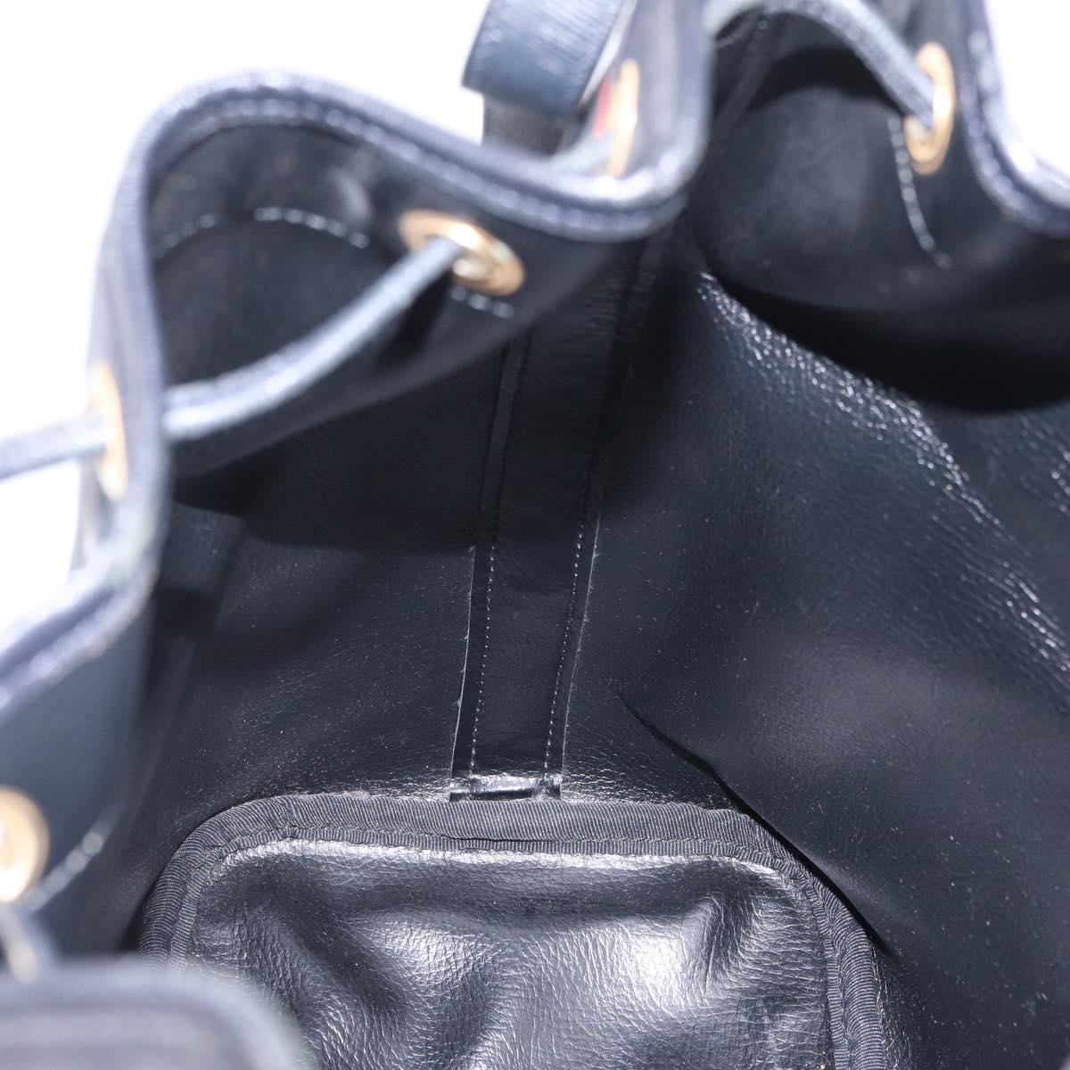 Burberrys Nova Check Purse Shoulder Bag Canvas Black Gold Auth am13008A