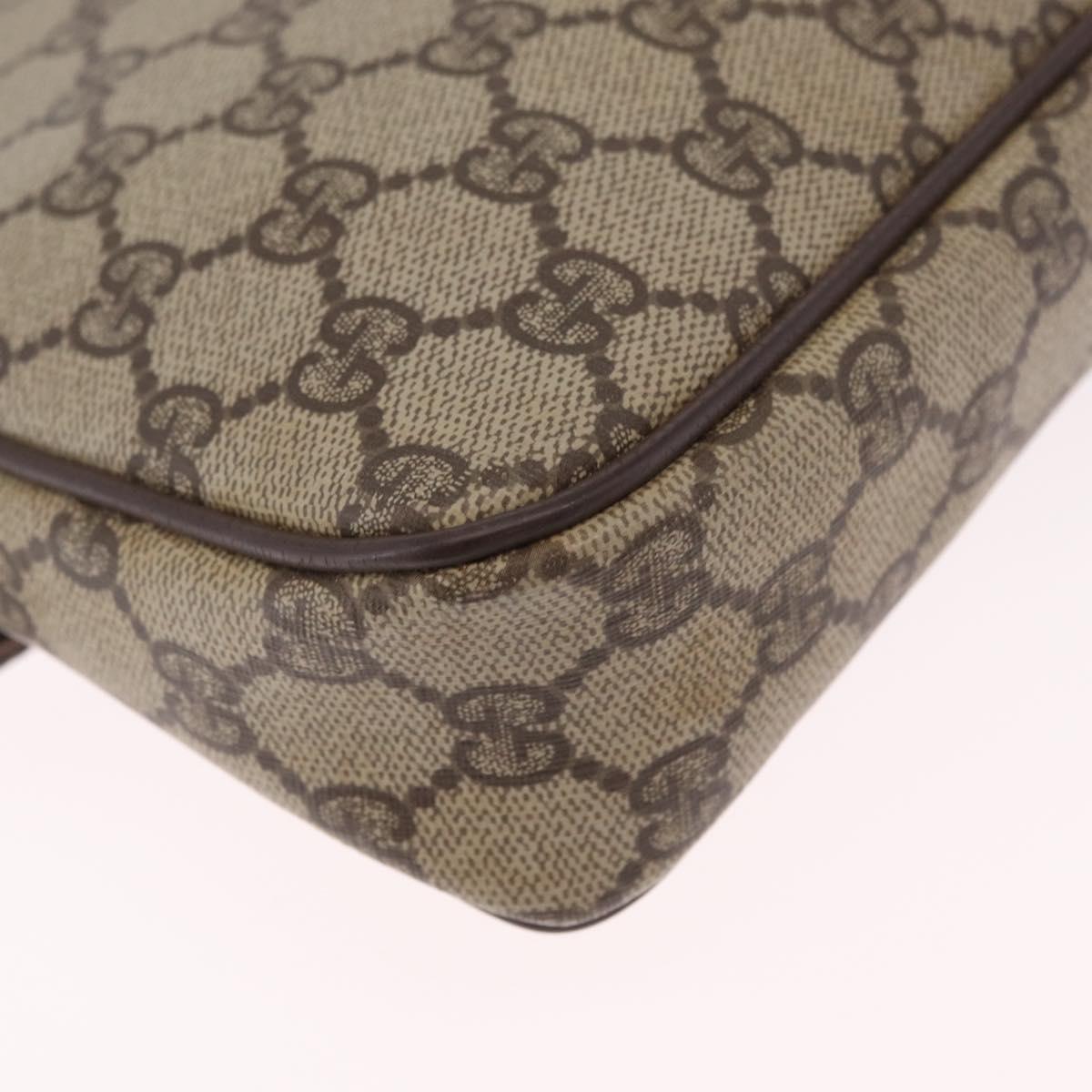 GUCCI GG Supreme Shoulder Bag PVC Beige Gold 97 02 068 Auth am13012