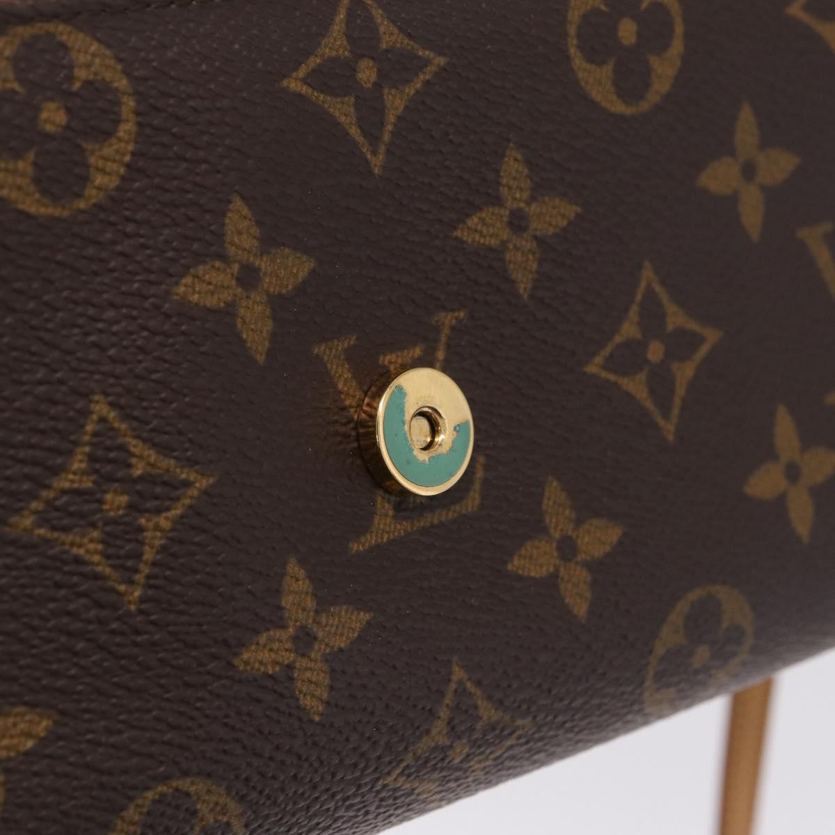 LOUIS VUITTON Monogram Pochette Twin GM Shoulder Bag Brown M51852 Auth am13018V