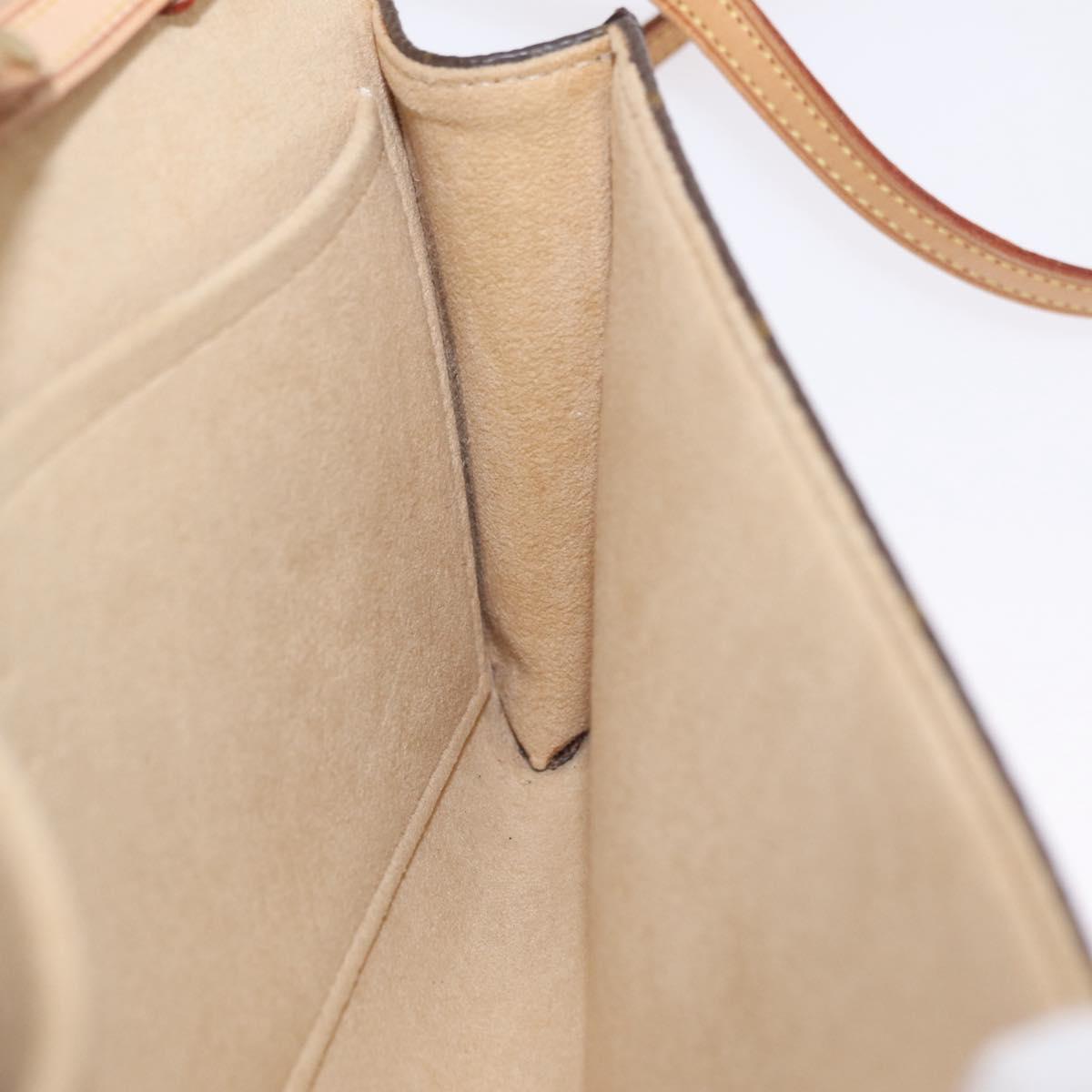 LOUIS VUITTON Monogram Pochette Twin GM Shoulder Bag Brown M51852 Auth am13018V