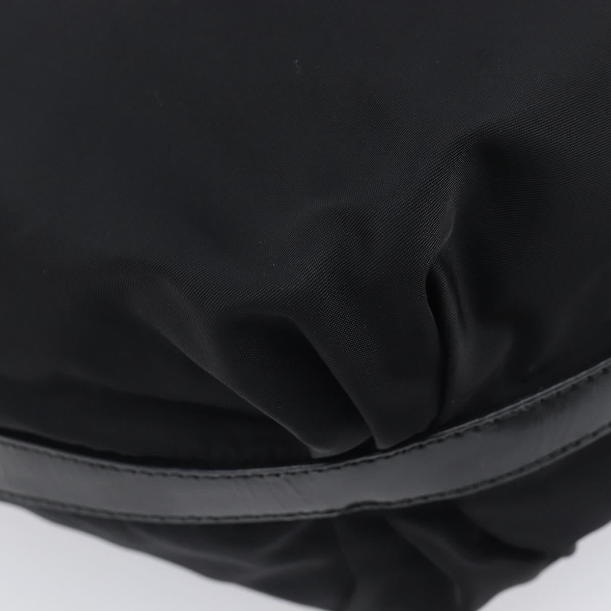 PRADA Shoulder Bag Nylon Black Silver Auth am13025V