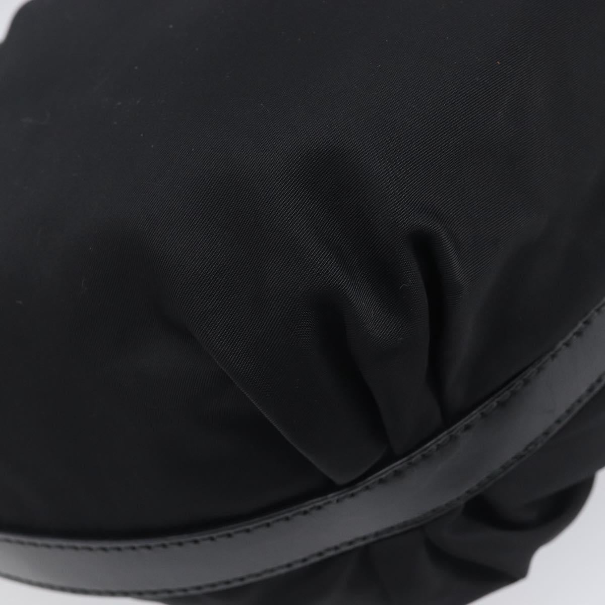 PRADA Shoulder Bag Nylon Black Silver Auth am13025V