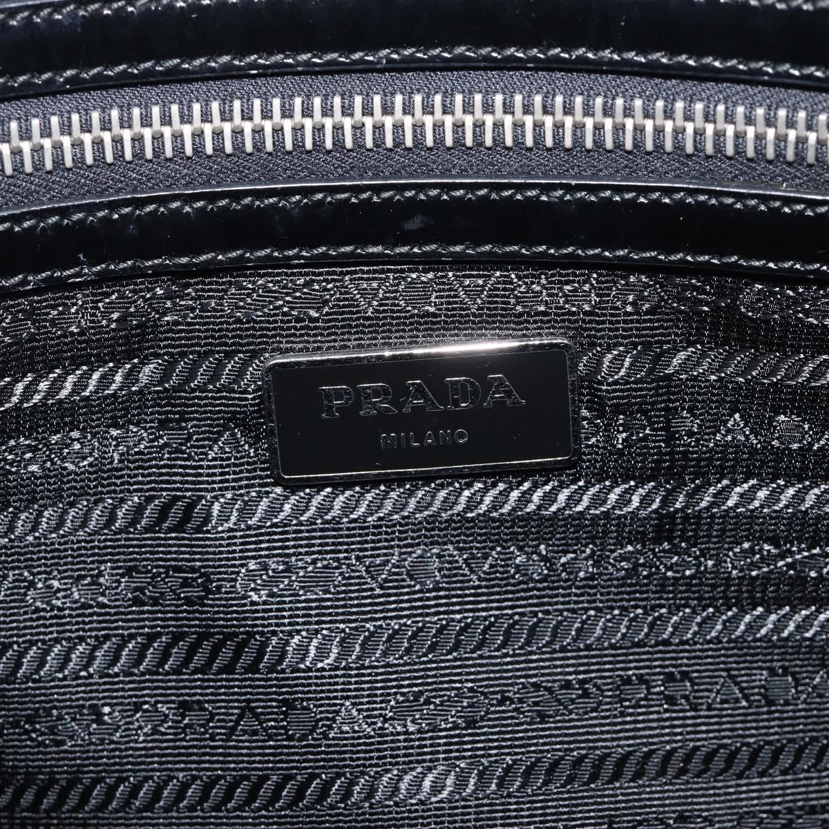 PRADA Shoulder Bag Nylon Black Silver Auth am13025V