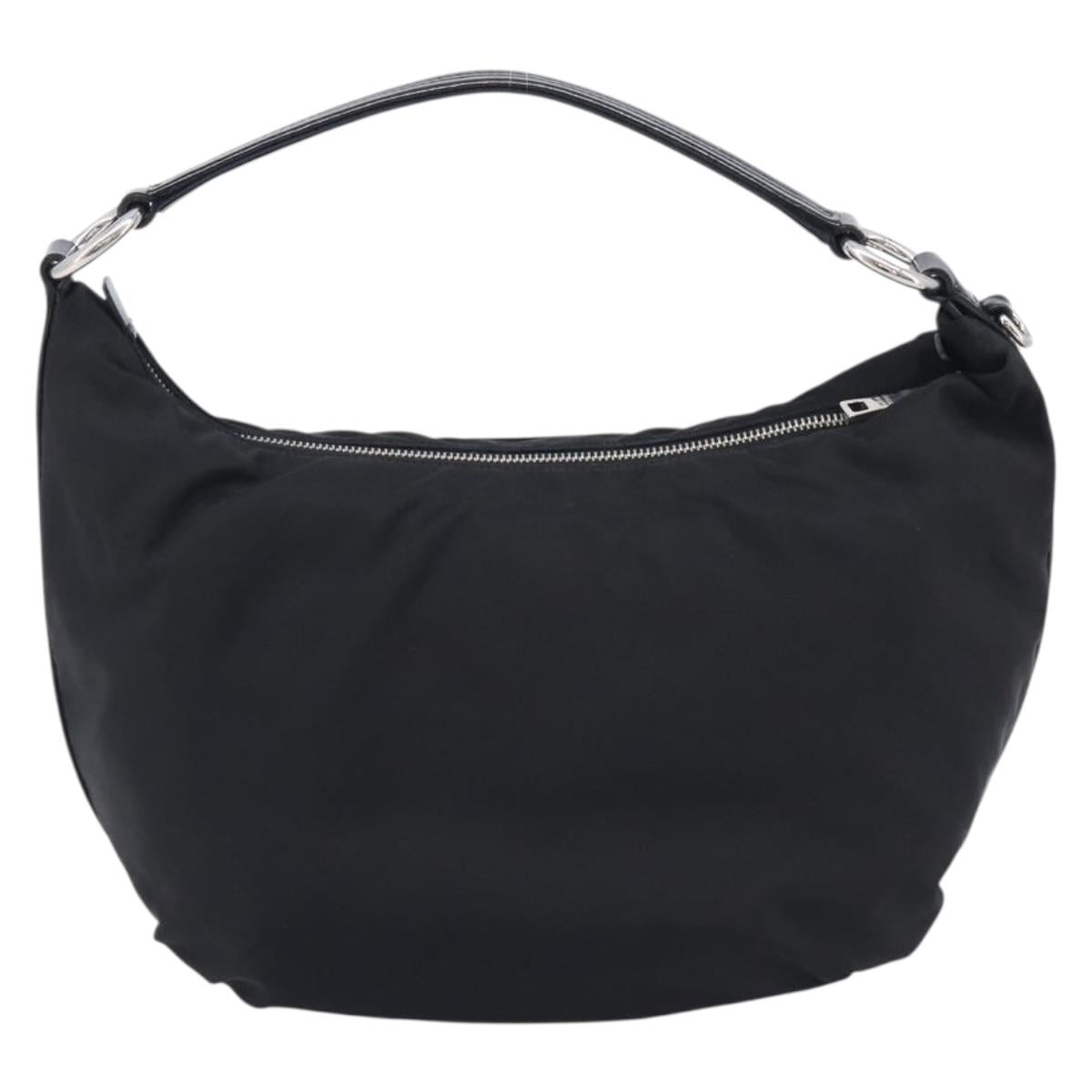 PRADA Shoulder Bag Nylon Black Silver Auth am13025V