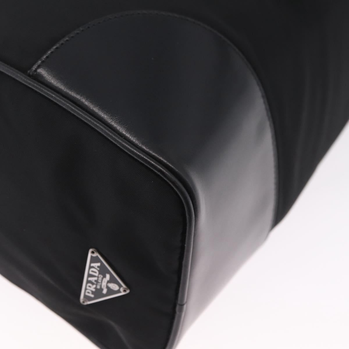 PRADA Shoulder Hand Bag Nylon Black Silver BR0607 Auth am13028V