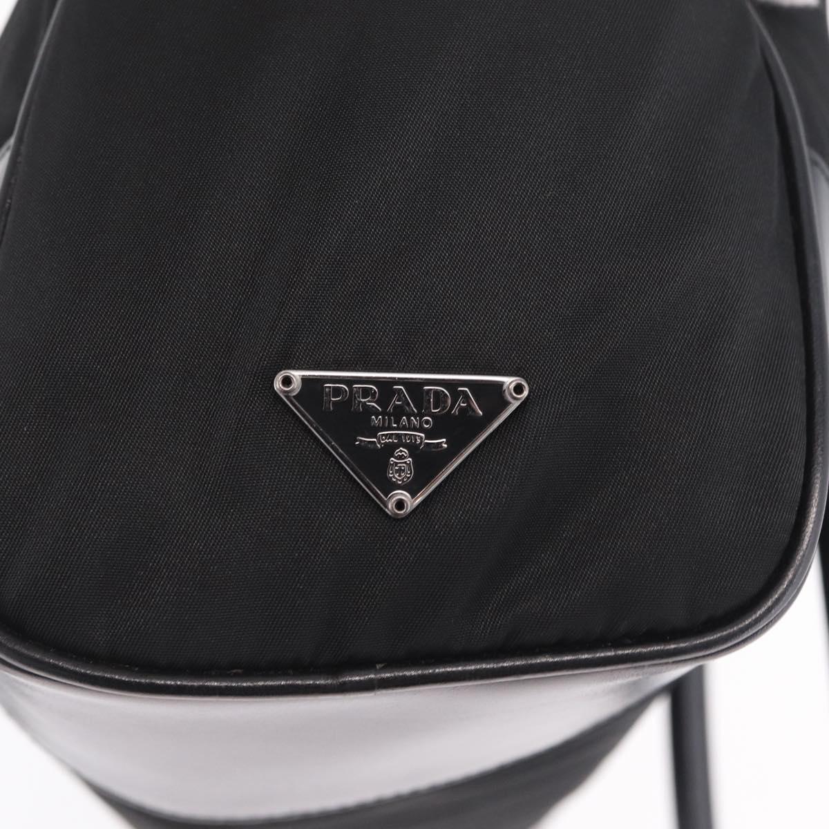 PRADA Shoulder Hand Bag Nylon Black Silver BR0607 Auth am13028V