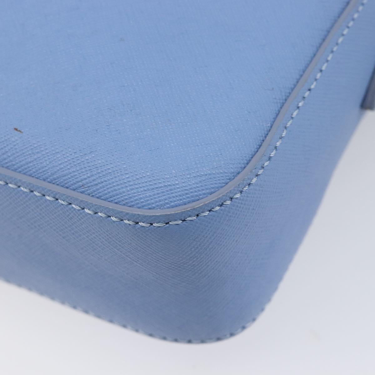 Vivienne Westwood Shoulder Bag Leather Light Blue Silver Auth am13035V